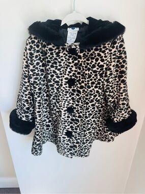 Hartstrings Vintage Girls Leopard Print Jacket Size 4T